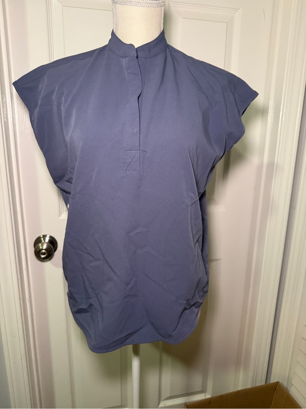 FIGS Rafaela Oversized Scrub Top XXS Periwinkle Blue